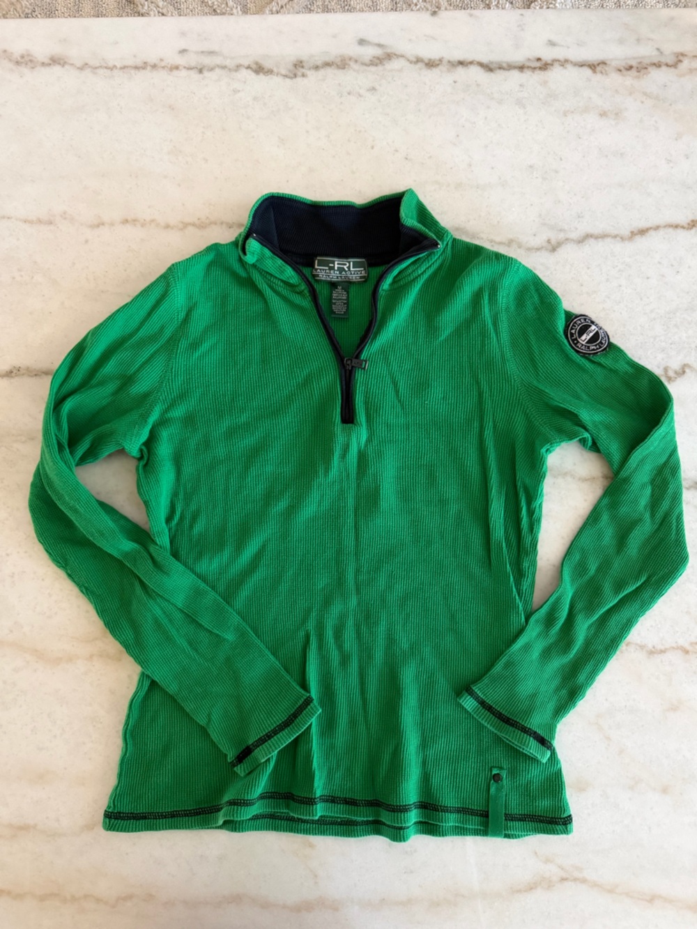 Lauren Ralph Lauren Bright Green Logo Pullover